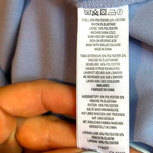 French Connection Whisper Ruffled Strap Dress Periwinkle Size 2 Paradiso Blue - Picture 10 of 10